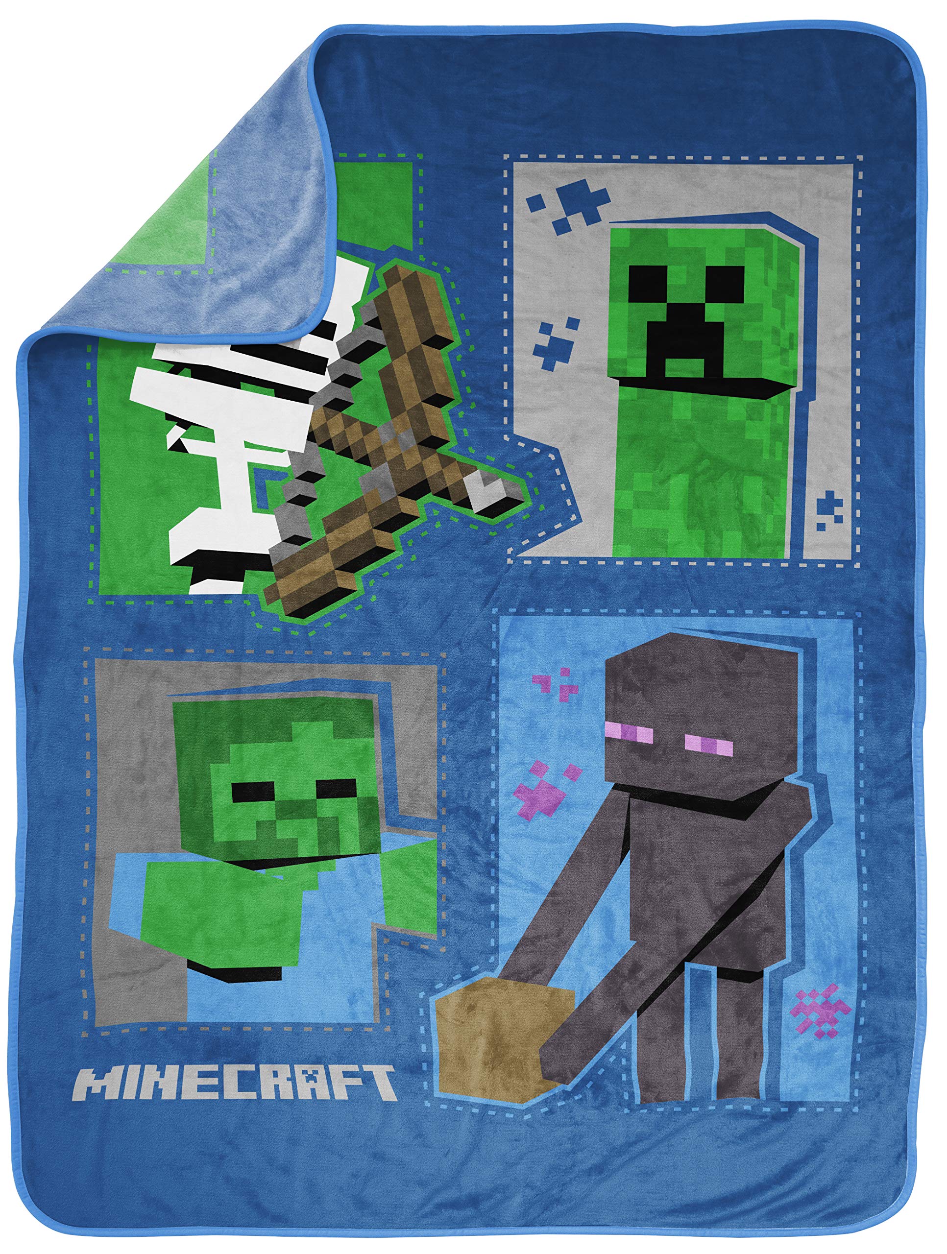 Foto 5 pulgar | Manta Jay Franco Con Iconos De Minecraft 116 X 152 Cm - Venta Internacional.