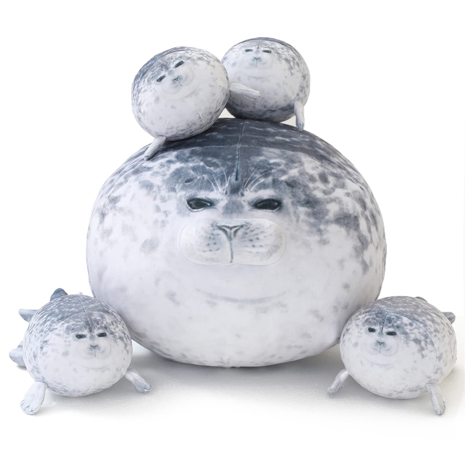Foto 2 pulgar | Juego De Juguetes De Peluche Sqeqe Chubby Seal Con 4 Peluches Baby Seal - Venta Internacional.