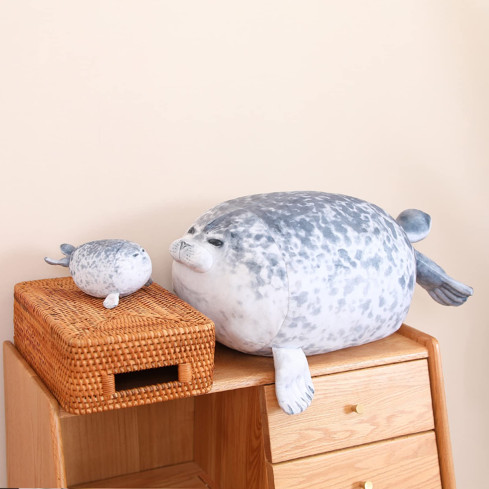 Foto 4 | Juego De Juguetes De Peluche Sqeqe Chubby Seal Con 4 Peluches Baby Seal - Venta Internacional.