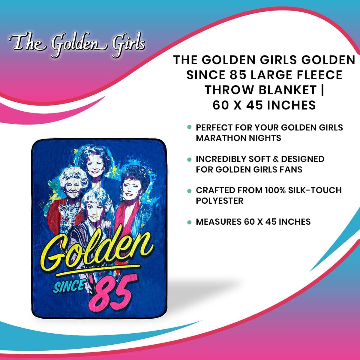 Foto 8 pulgar | Manta Just Funky De The Golden Girls Since 85  Talla L - Venta Internacional.