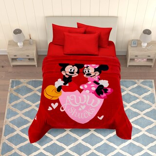 Foto 3 | Cobertor Providencia Serenity Matrimonial Mickey y Minnie Miradas