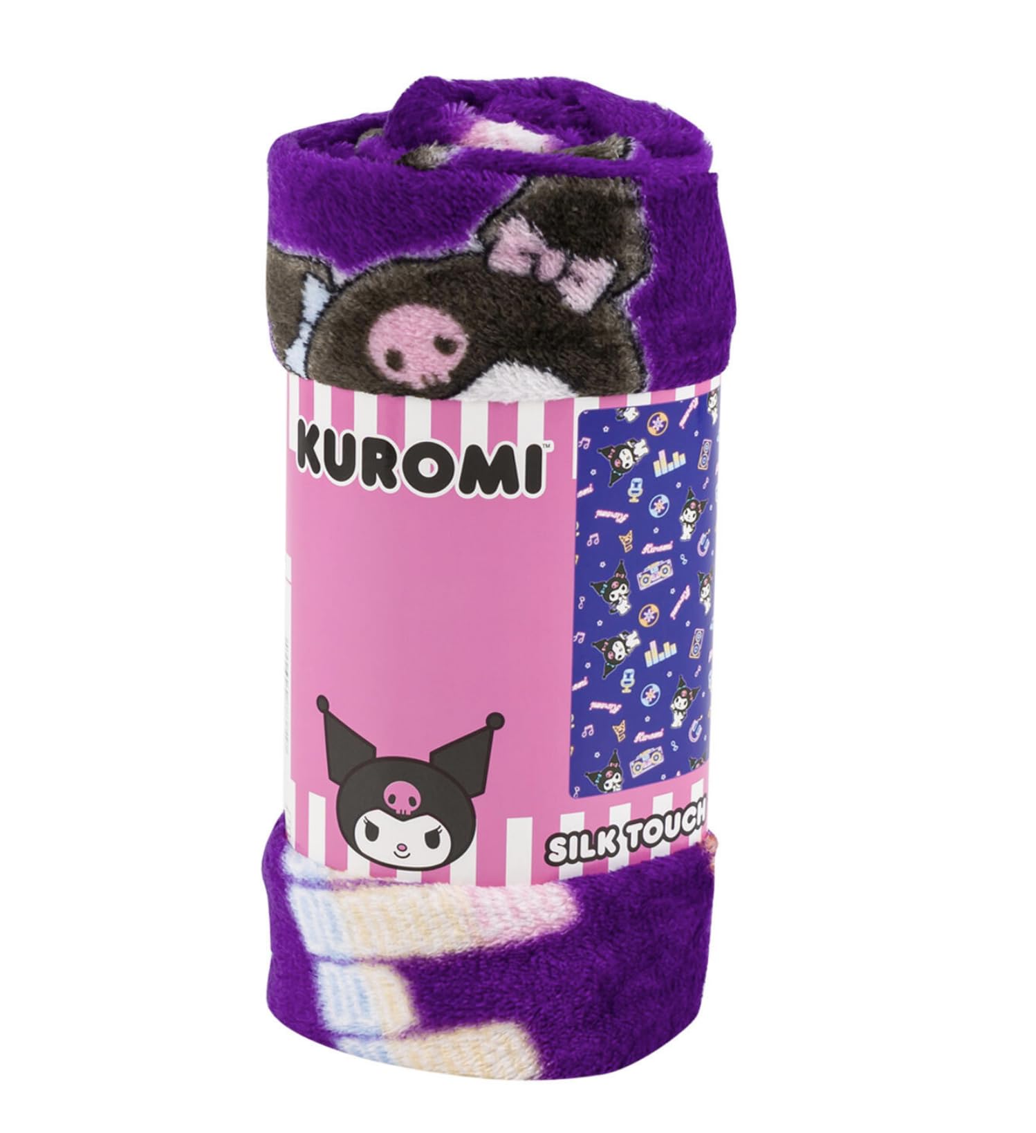 Blanket Northwest Kuromi & Friends, Forro Polar Suave Y Sedoso De 100 X 125 Cm - Venta Internacional.