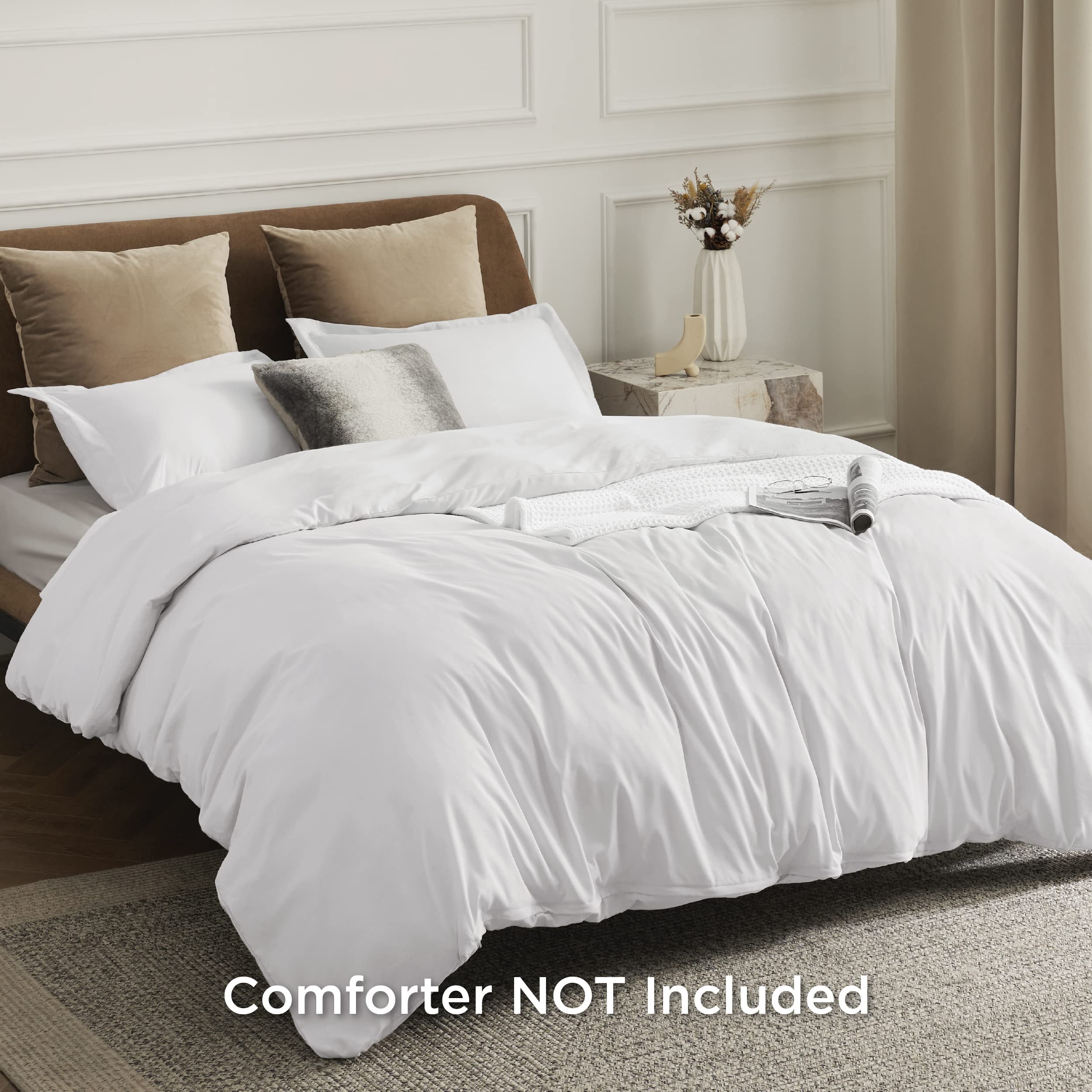 Foto 3 | Funda De Edredón Bedsure Tamaño Completo Blanco Brillante - Venta Internacional