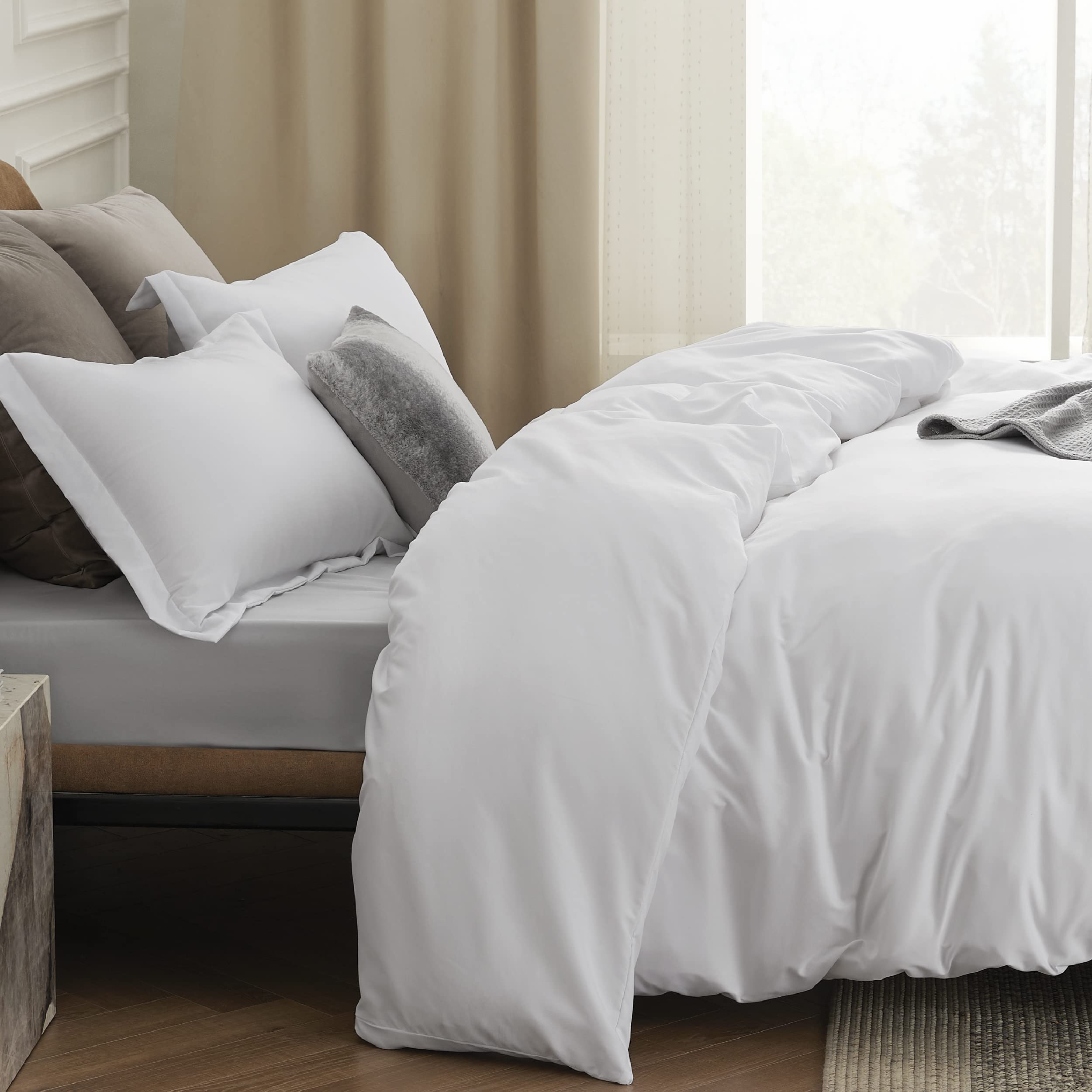 Foto 6 pulgar | Funda De Edredón Bedsure Tamaño Completo Blanco Brillante - Venta Internacional