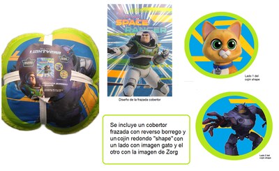 Foto 4 | Frazada Cobertor Reverso Borrego Y Cojin Buzz Lightyear