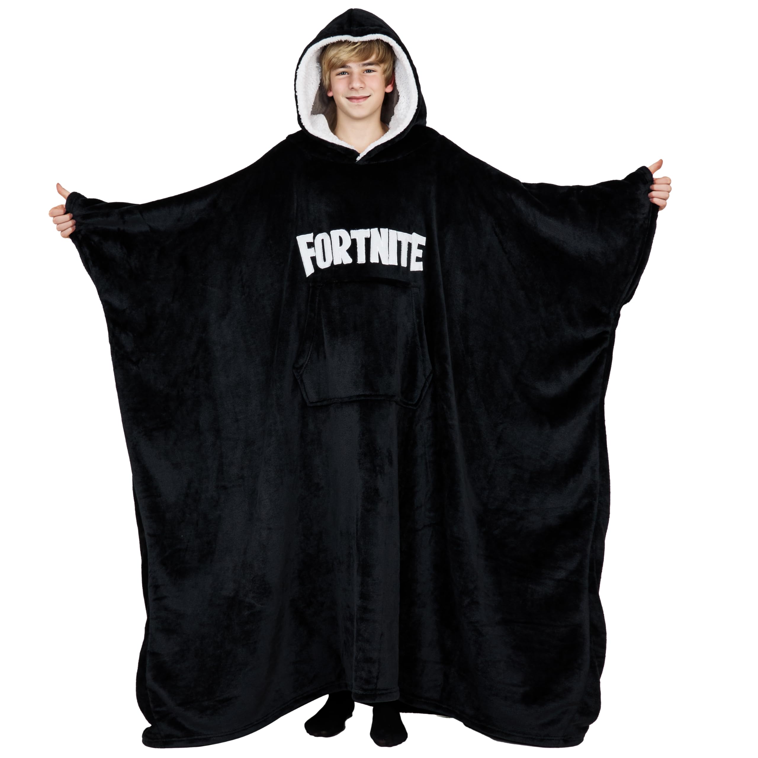 Foto 1 | Fortnite Blanket Hoodie For Boys Teens 14+ Wearable Blanket Fleece Extra Long (black Long Teens 14+) - Venta Internac