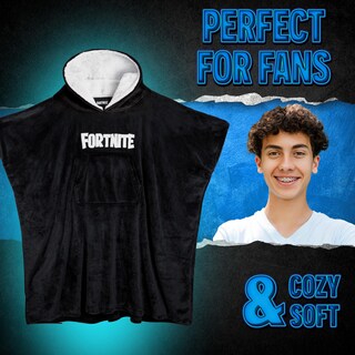 Foto 2 | Fortnite Blanket Hoodie For Boys Teens 14+ Wearable Blanket Fleece Extra Long (black Long Teens 14+) - Venta Internac