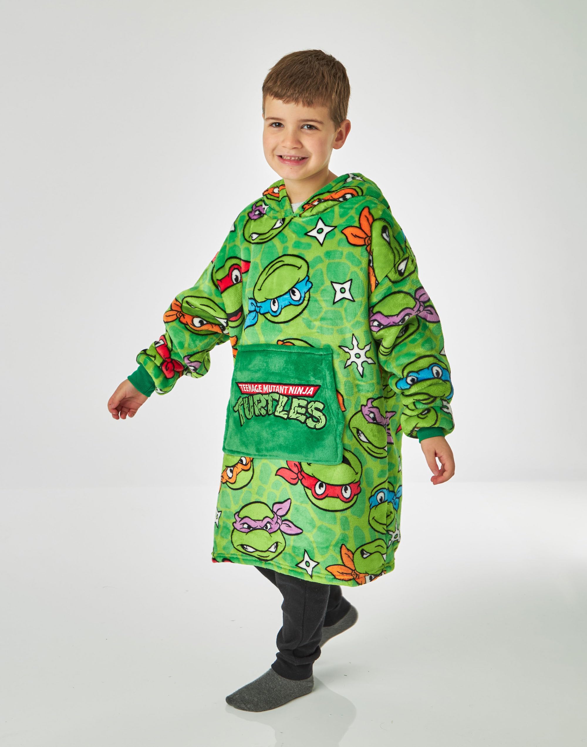 Foto 4 pulgar | Manta Portátil Con Capucha Teenage Mutant Ninja Turtles Para Niños - Venta Internacional.