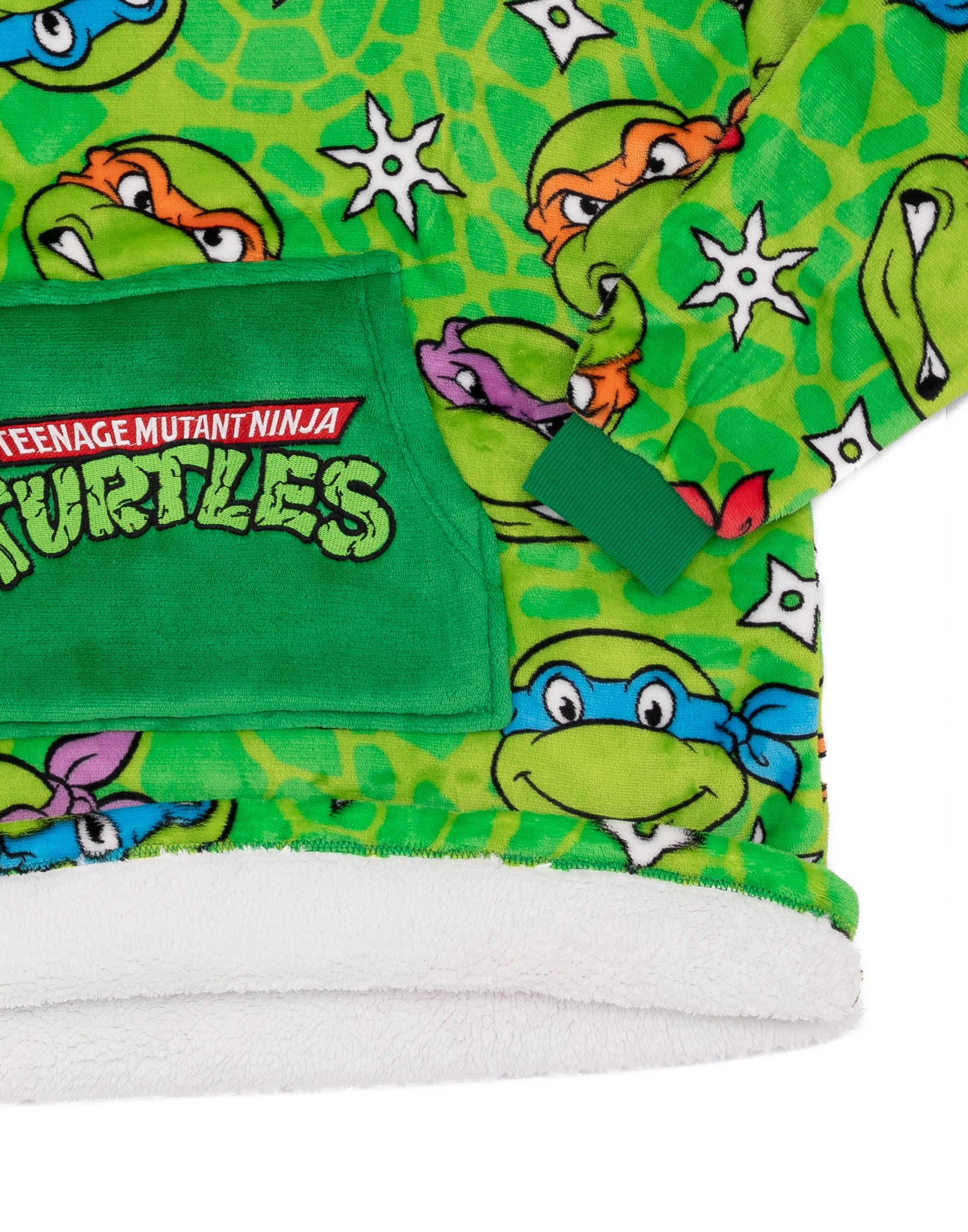 Foto 8 pulgar | Manta Portátil Con Capucha Teenage Mutant Ninja Turtles Para Niños - Venta Internacional.