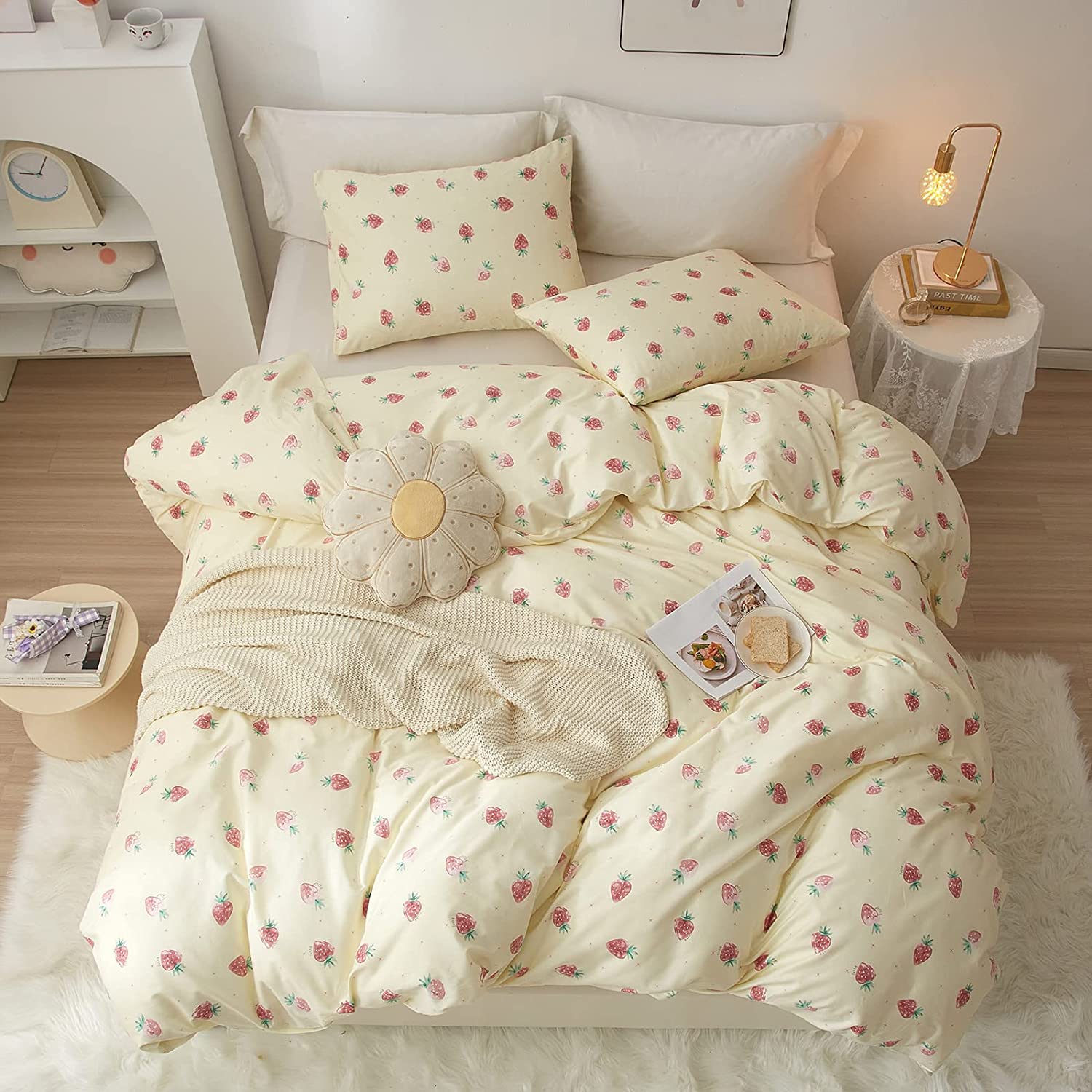 Foto 1 | Set De Funda De Edredón Lifetb Girl Strawberry Queen Cotton - Venta Internacional.
