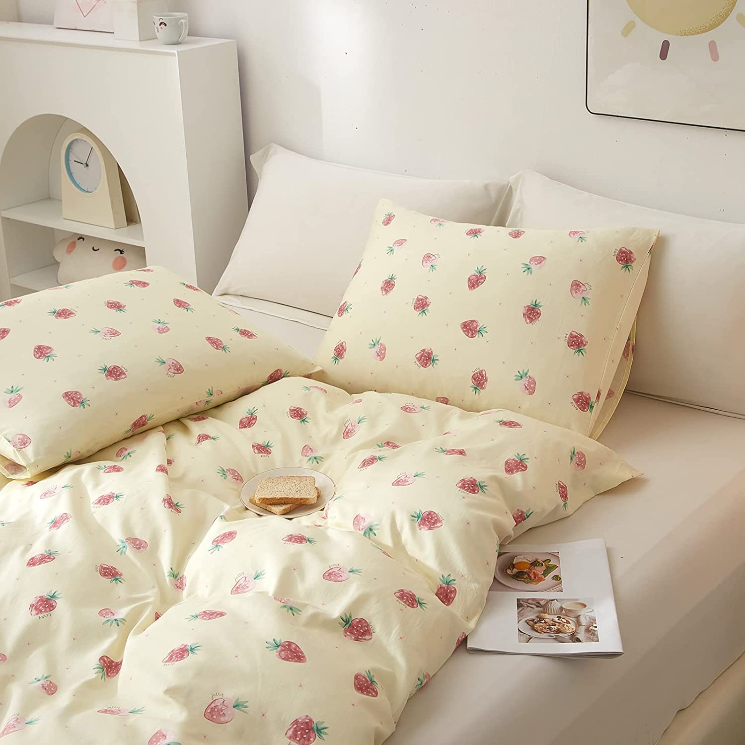 Foto 6 | Set De Funda De Edredón Lifetb Girl Strawberry Queen Cotton - Venta Internacional.