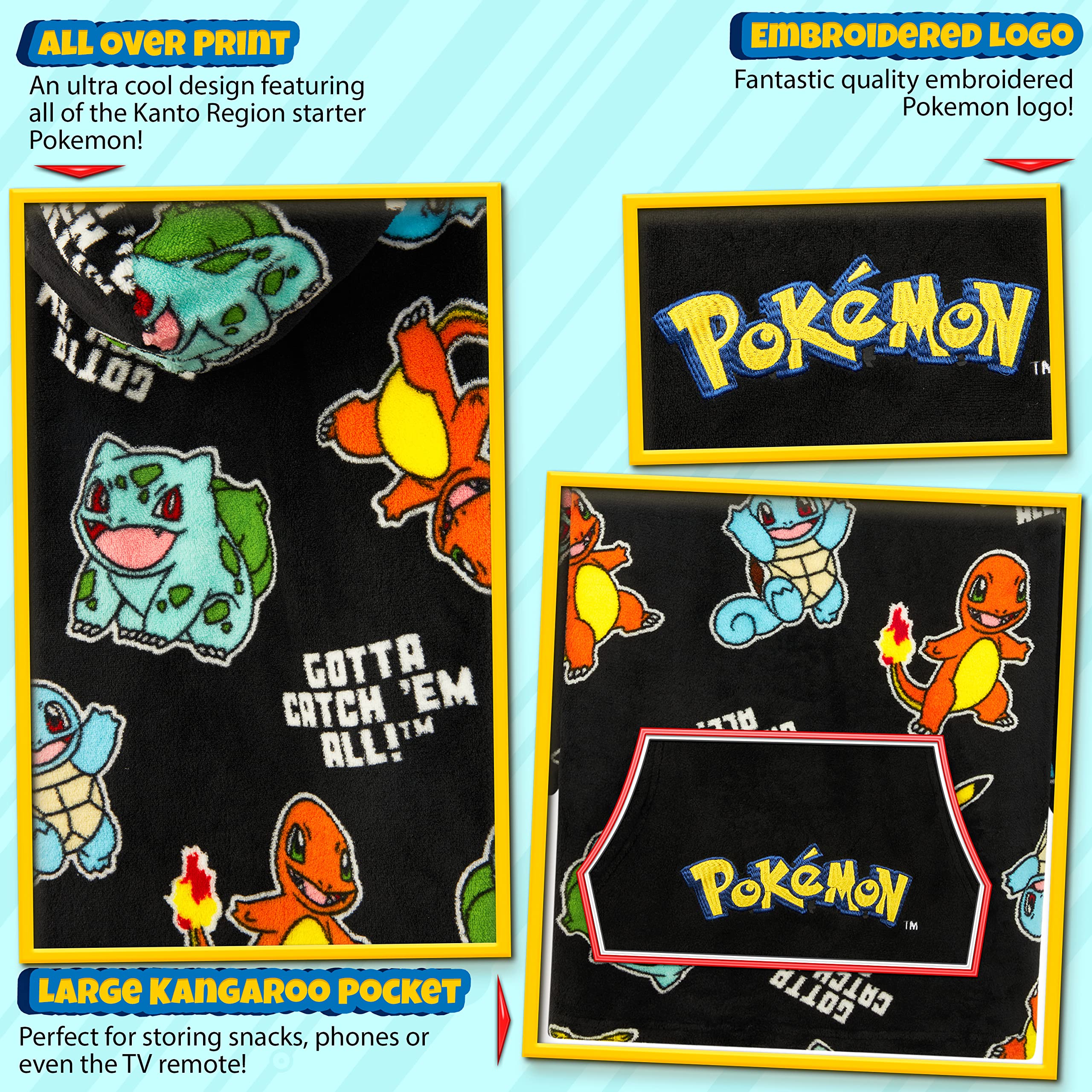 Foto 7 pulgar | Sudadera Portátil con Capucha Pokémon Pikachu para Niños - Venta Internacional