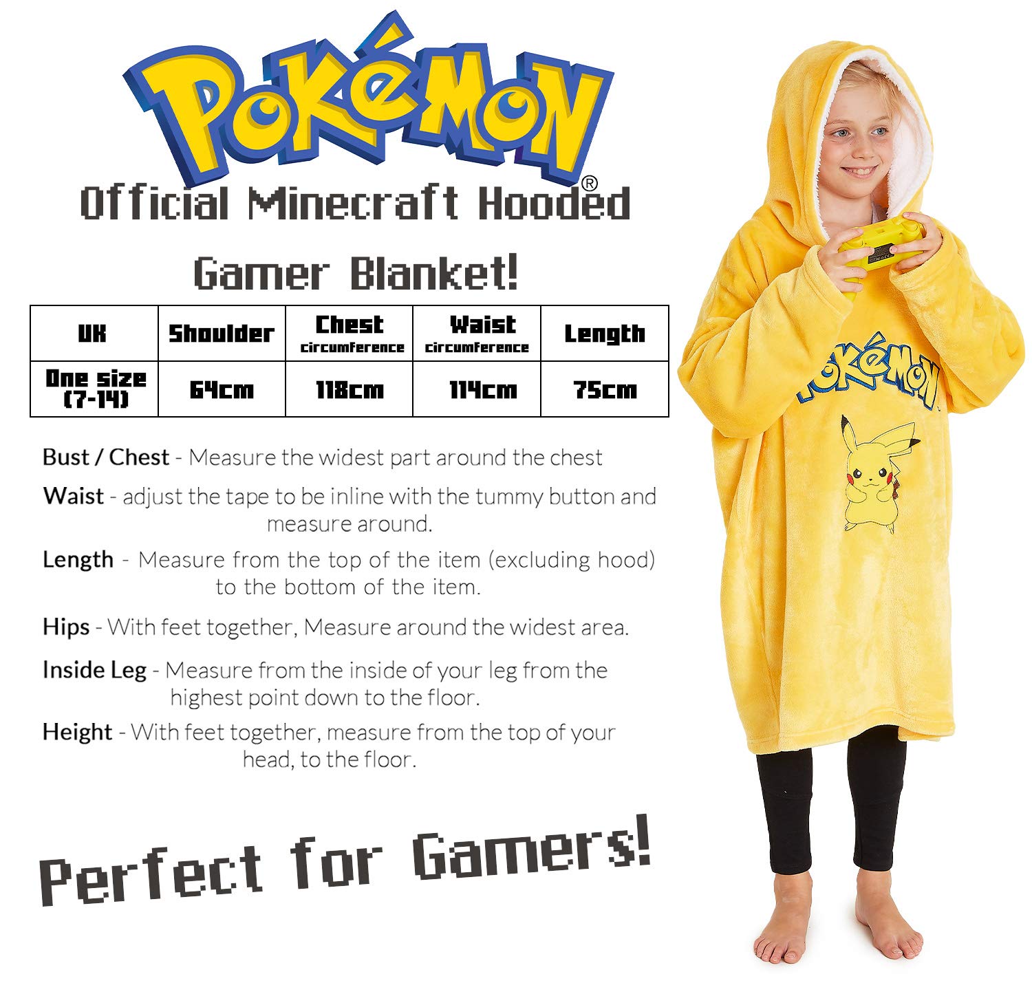 Foto 3 pulgar | Sudadera Con Capucha Pokémon Pikachu Para Niños, Forro Polar, Color Amarillo - Venta Internacional.