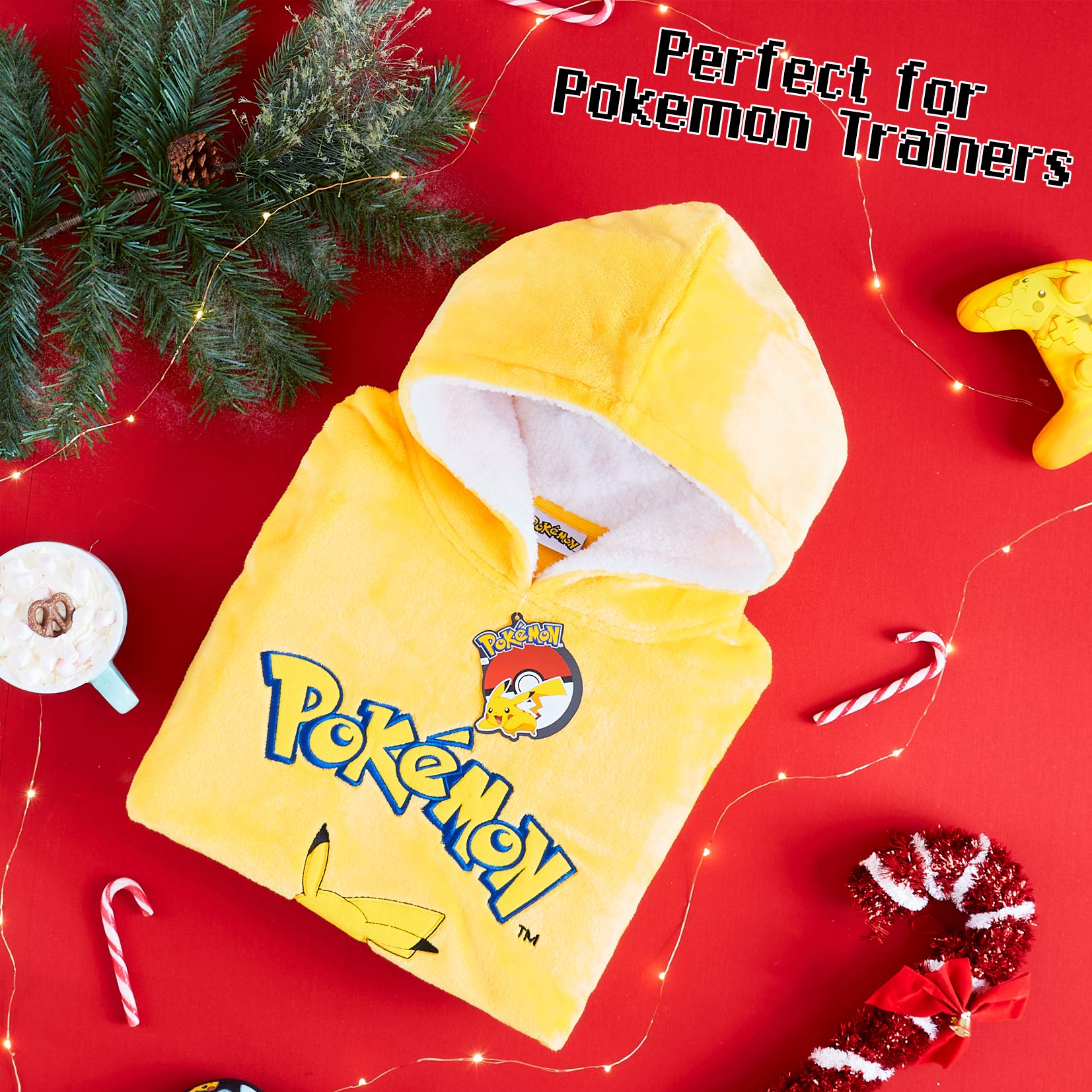Foto 3 | Sudadera Con Capucha Pokémon Pikachu Para Niños, Forro Polar, Color Amarillo - Venta Internacional.