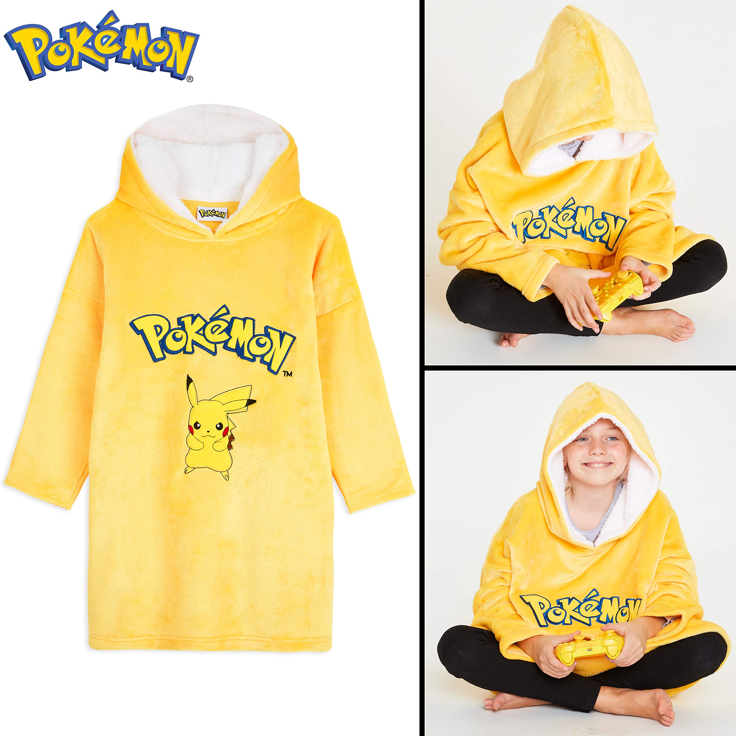 Foto 6 pulgar | Sudadera Con Capucha Pokémon Pikachu Para Niños, Forro Polar, Color Amarillo - Venta Internacional.