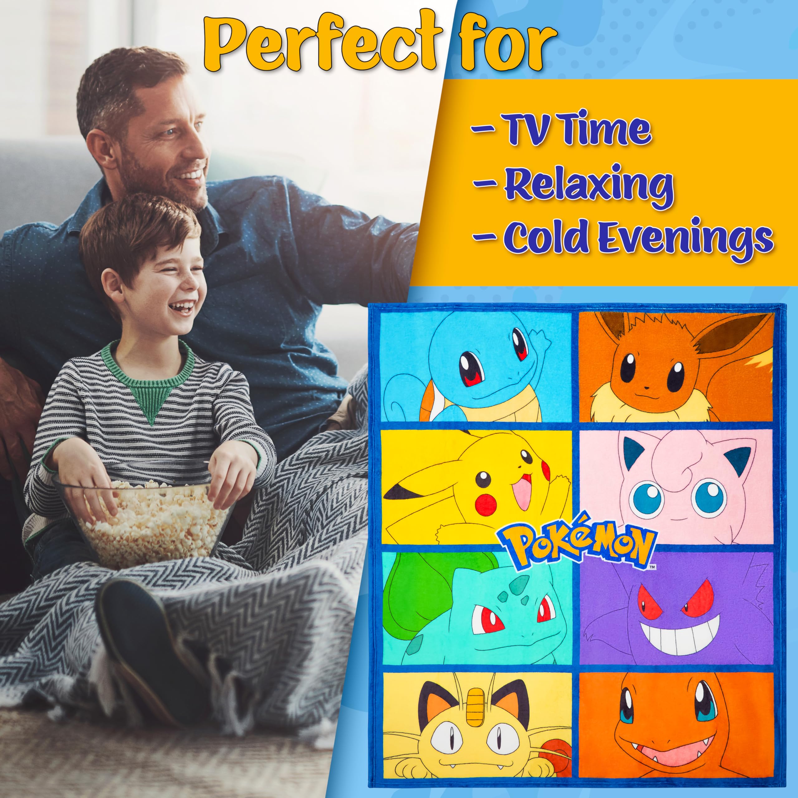 Foto 4 | Cama de Forro Polar Suave Con Diseño De Pokémon 130 X 150 Cm Para Niños Y Adolescentes - Venta Internacional