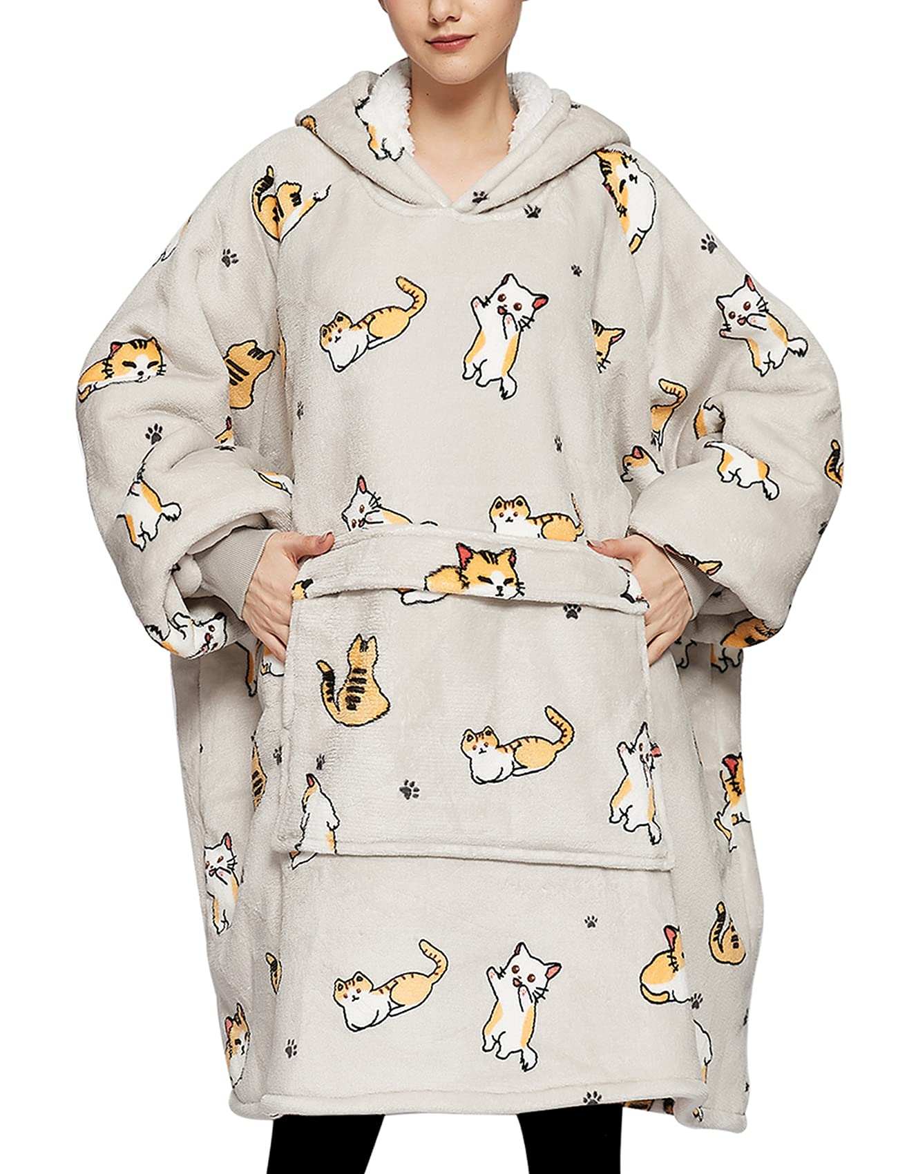 Foto 1 | Sudadera Portátil con Capucha Kfubuo Sherpa - Venta Internacional