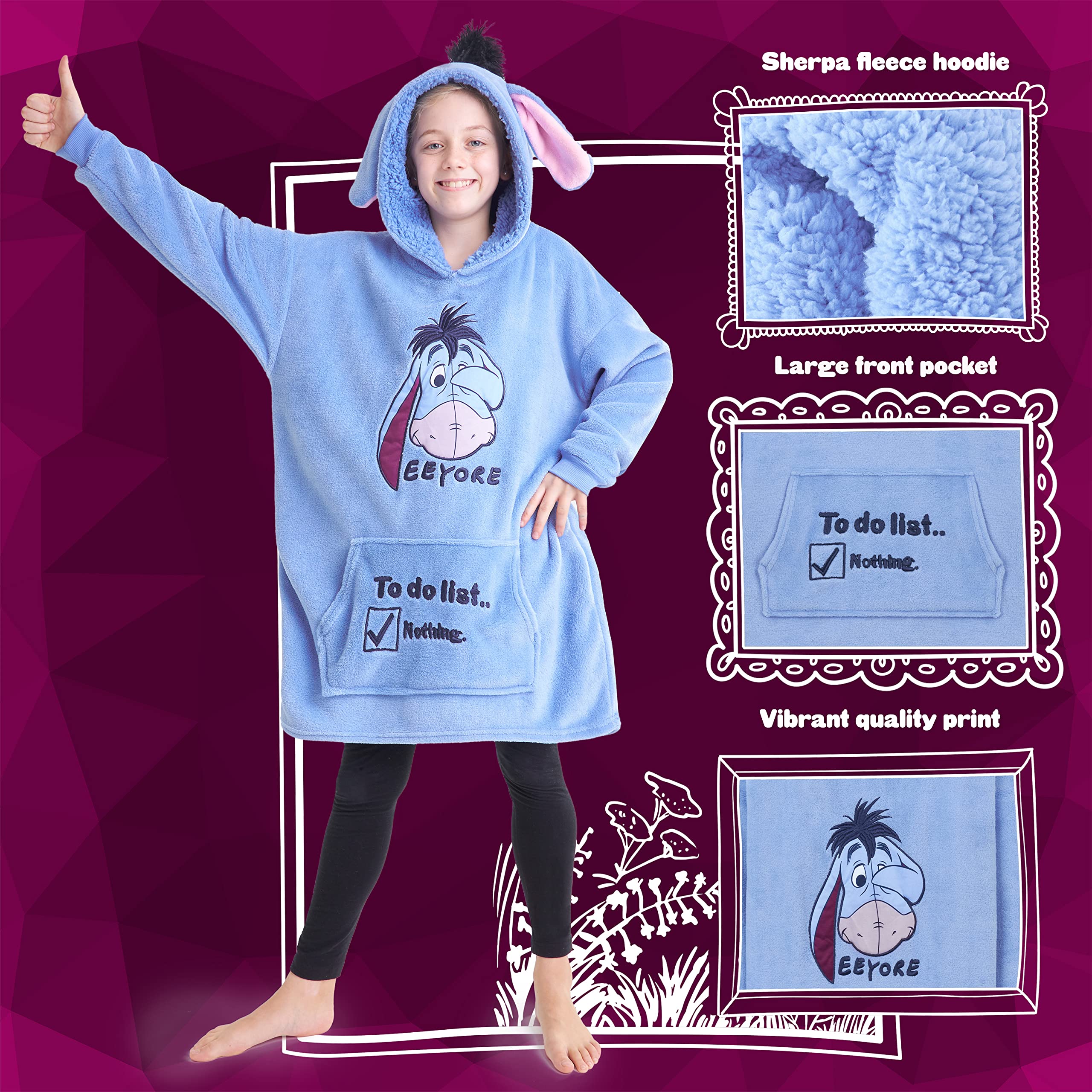 Foto 5 pulgar | Manta con Capucha Disney - Venta Internacional