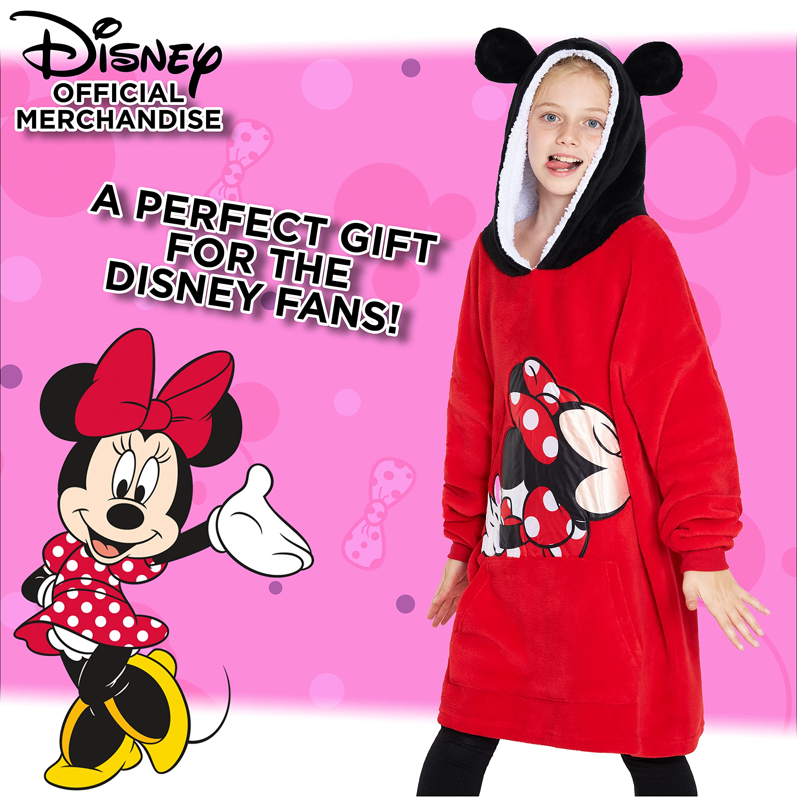 Foto 5 pulgar | Manta con Capucha Disney  Minnie Mouse - Venta Internacional