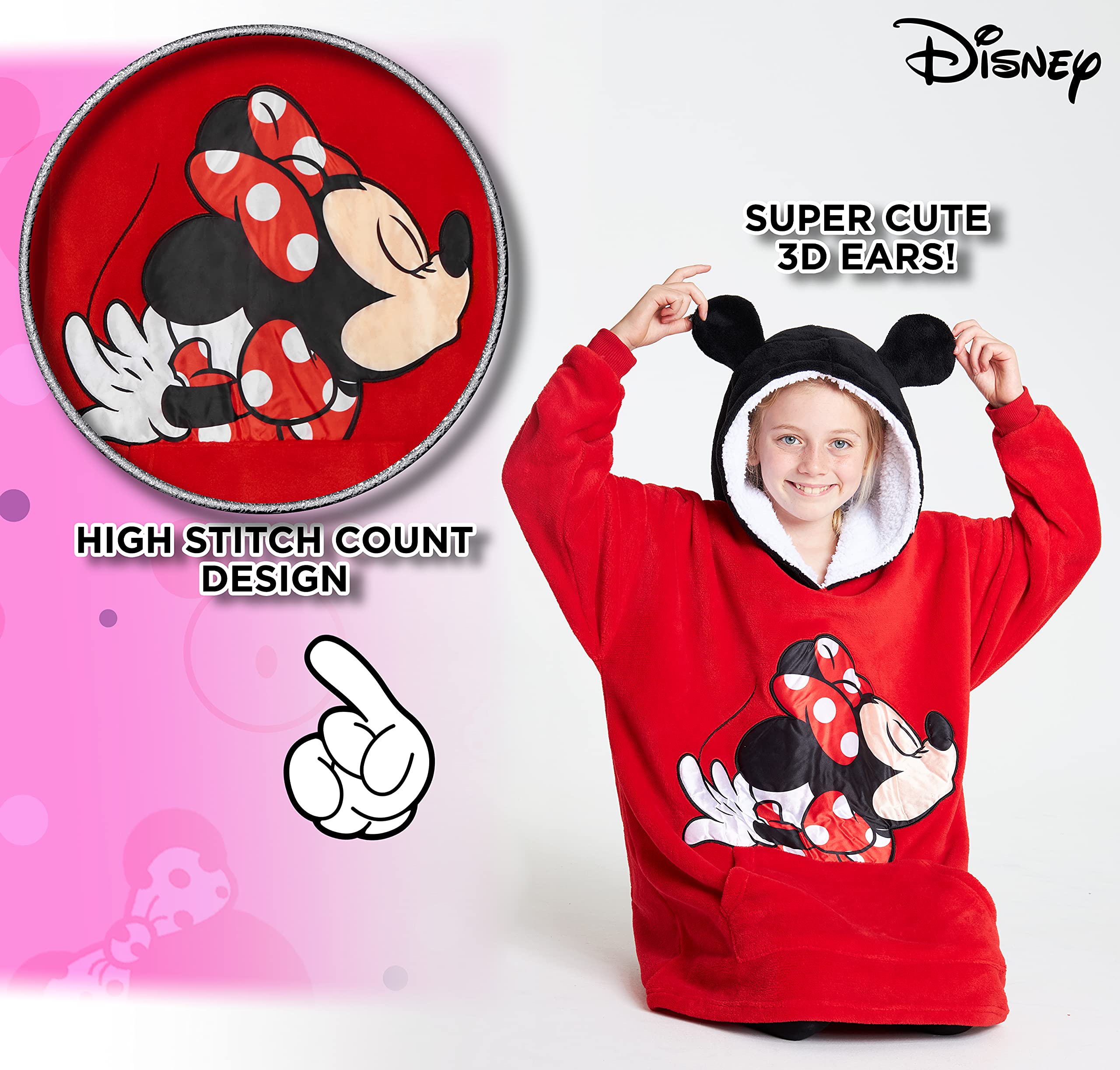 Foto 6 pulgar | Manta con Capucha Disney  Minnie Mouse - Venta Internacional
