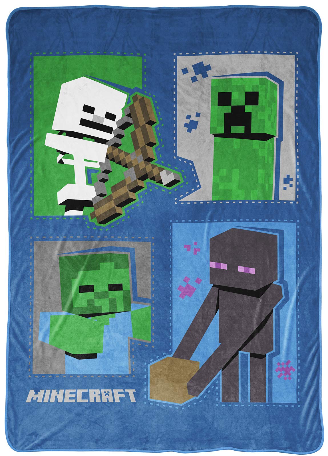 Foto 1 | Manta Jay Franco Con Iconos De Minecraft 157 X 229 Cm, Oficial - Venta Internacional.