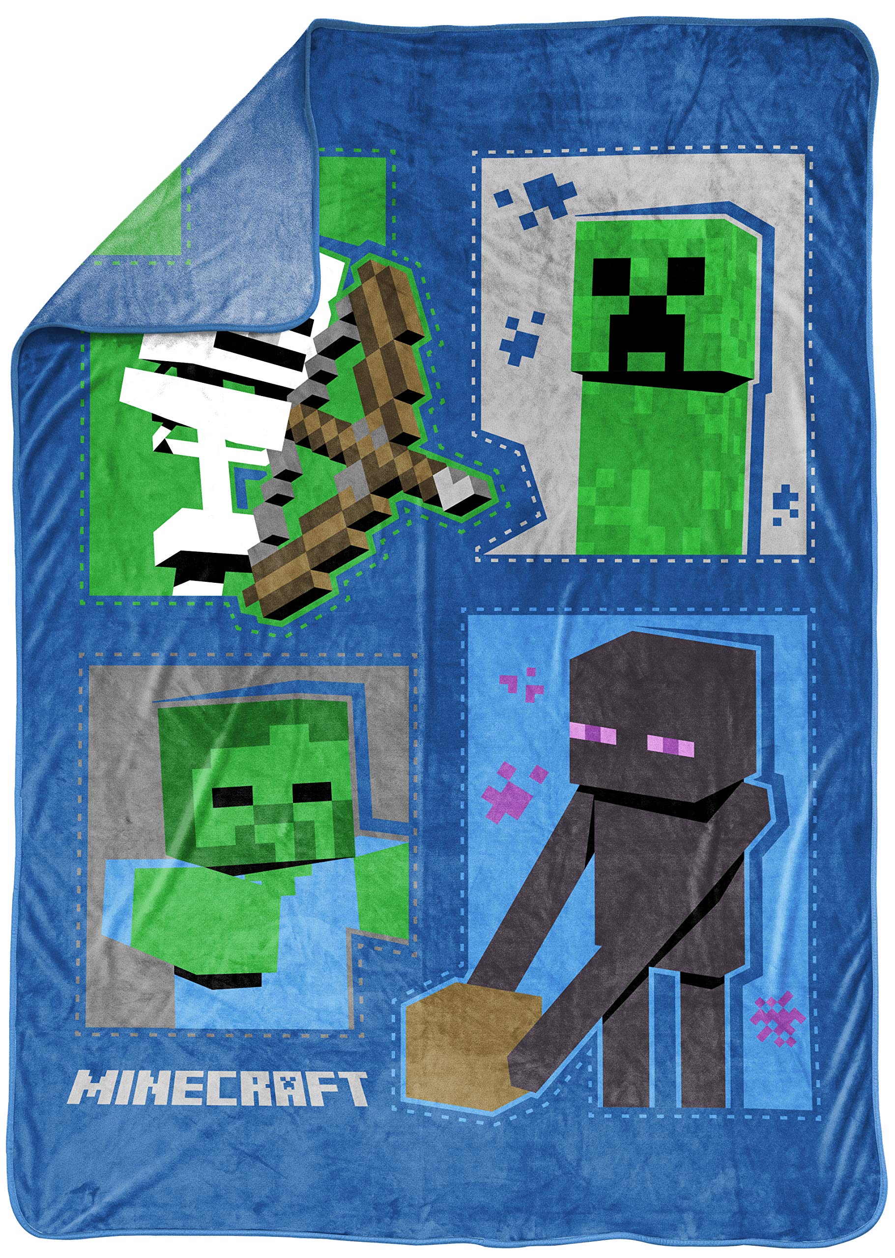Foto 3 pulgar | Manta Jay Franco Con Iconos De Minecraft 157 X 229 Cm, Oficial - Venta Internacional.