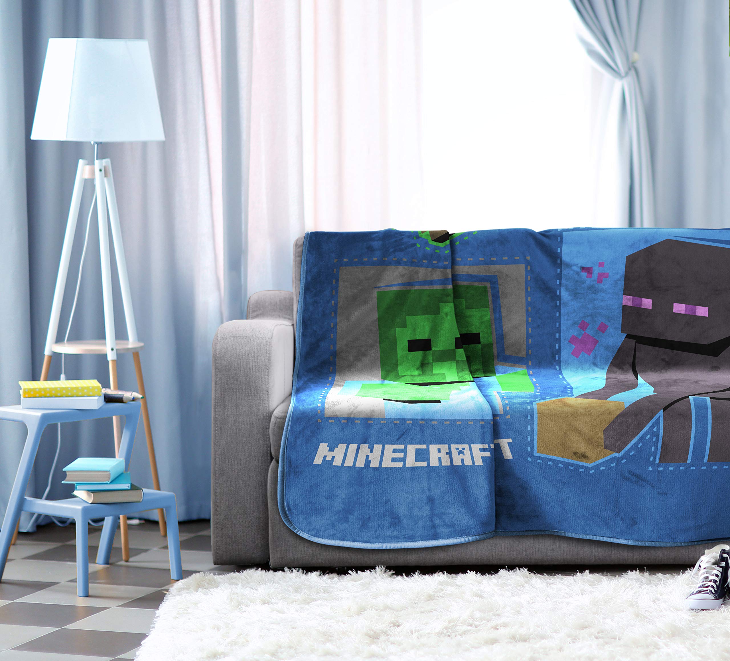 Foto 7 pulgar | Manta Jay Franco Con Iconos De Minecraft 157 X 229 Cm, Oficial - Venta Internacional.