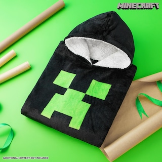 Foto 2 | Manta Con Capucha De Forro Polar Minecraft Para Niños Y Adolescentes - Venta Internacional.