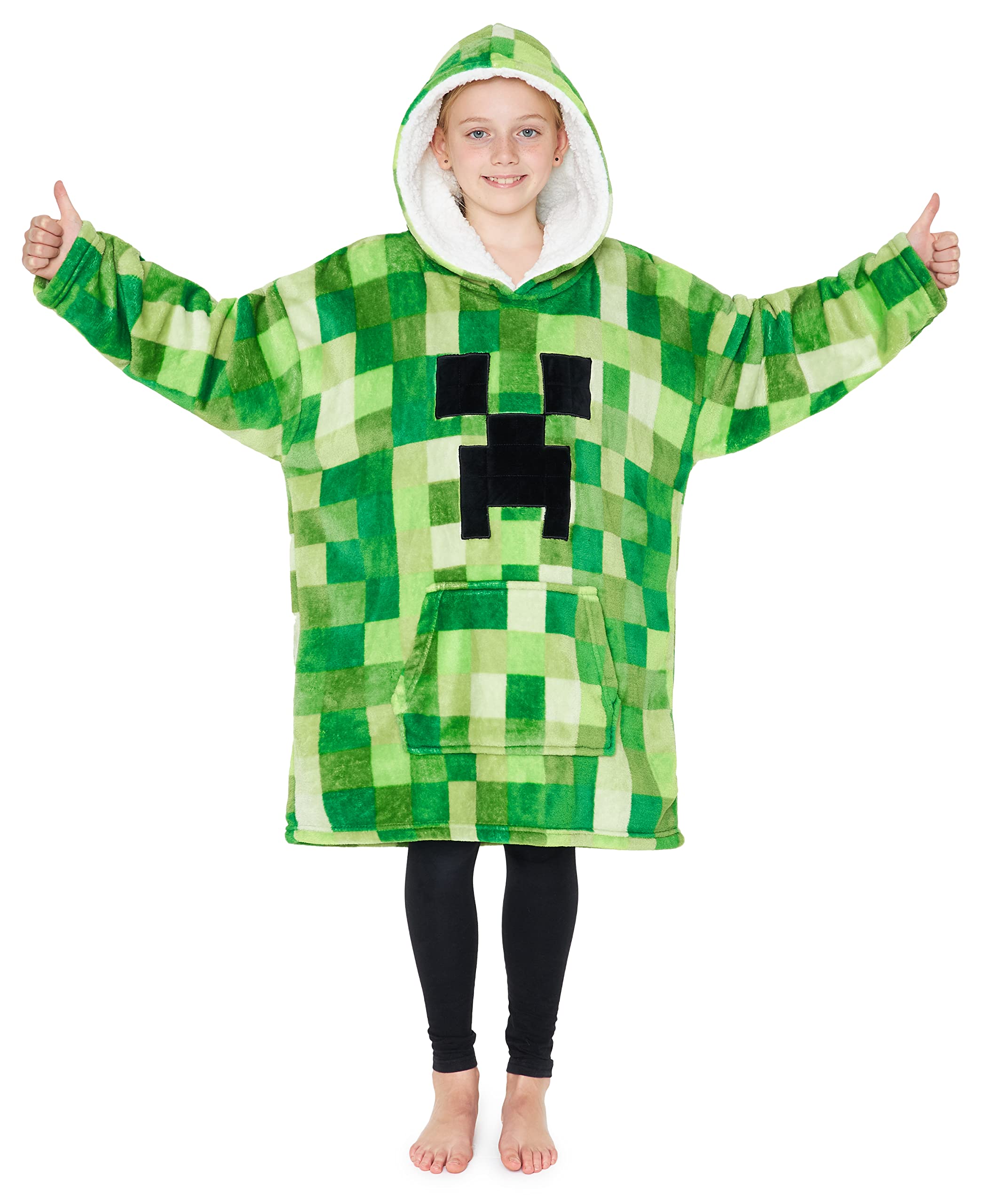 Foto 2 pulgar | Manta con Capucha Forro Polar Minecraft para Niños - Venta Internacional