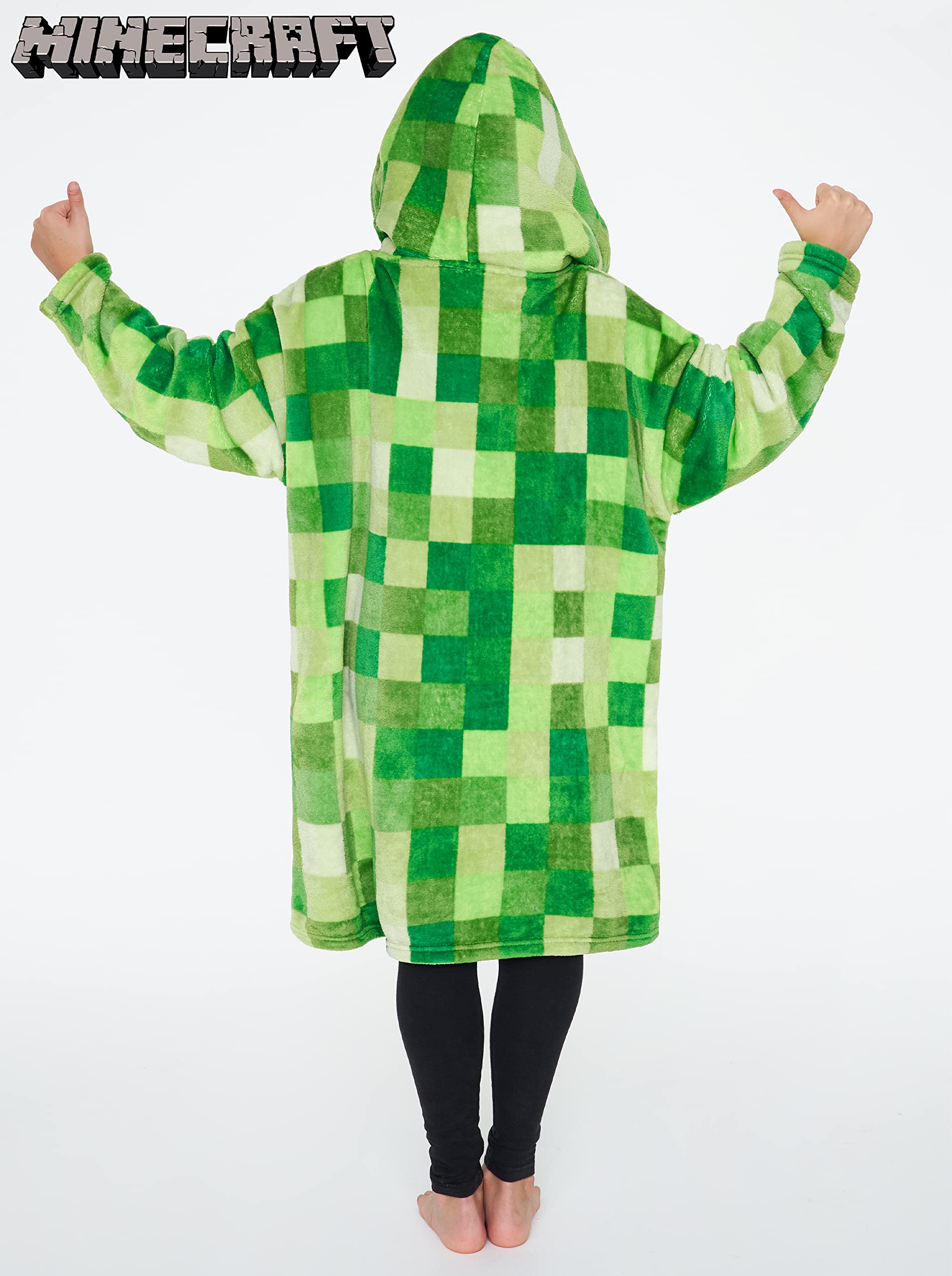 Foto 7 pulgar | Manta con Capucha Forro Polar Minecraft para Niños - Venta Internacional