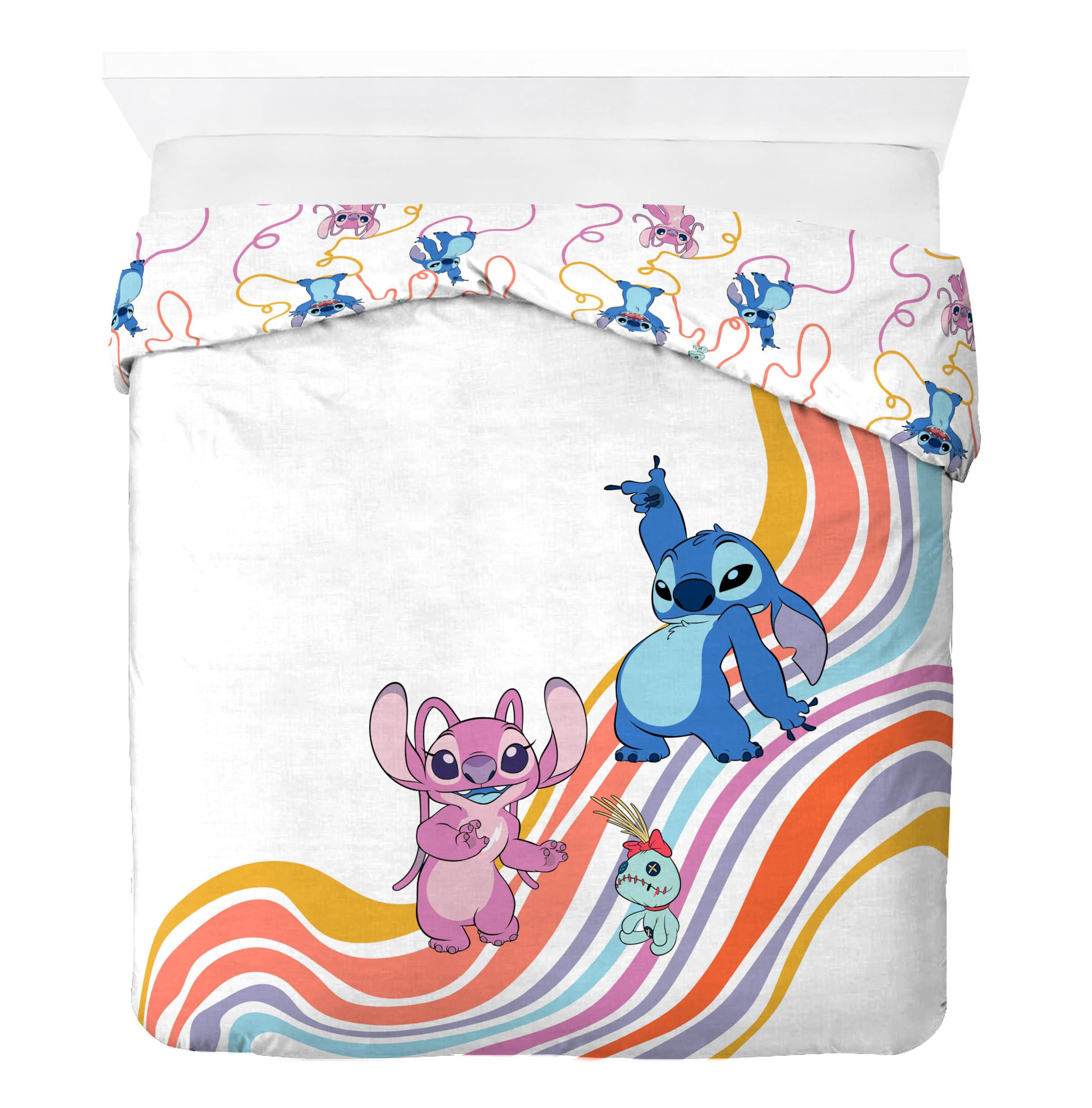 Foto 6 pulgar | Juego De Fundas De Edredón Jay Franco Lilo Y Stitch Queen De 3 Piezas - Venta Internacional.