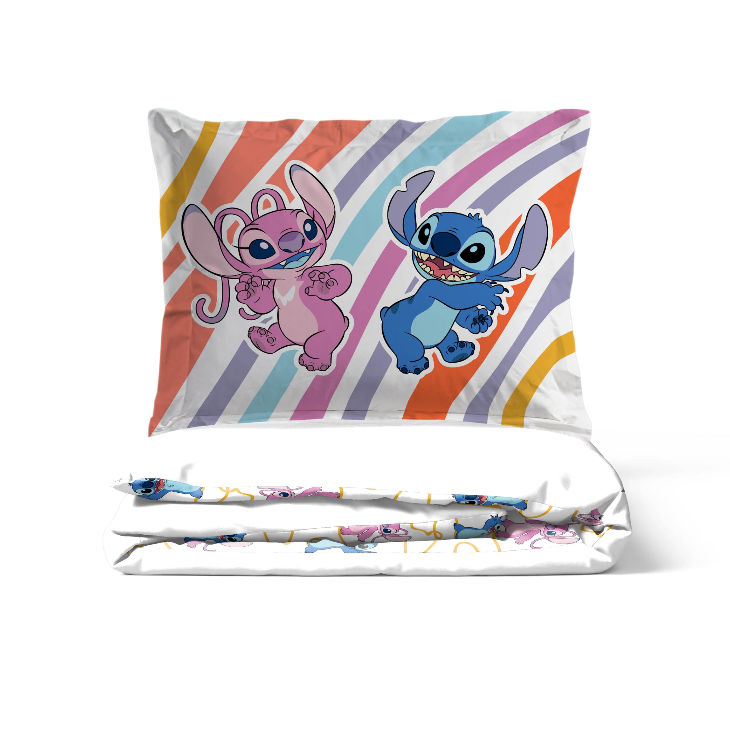 Foto 5 pulgar | Juego De Funda Nórdica Jay Franco Lilo And Stitch, Talla Doble, Color Blanco - Venta Internacional.