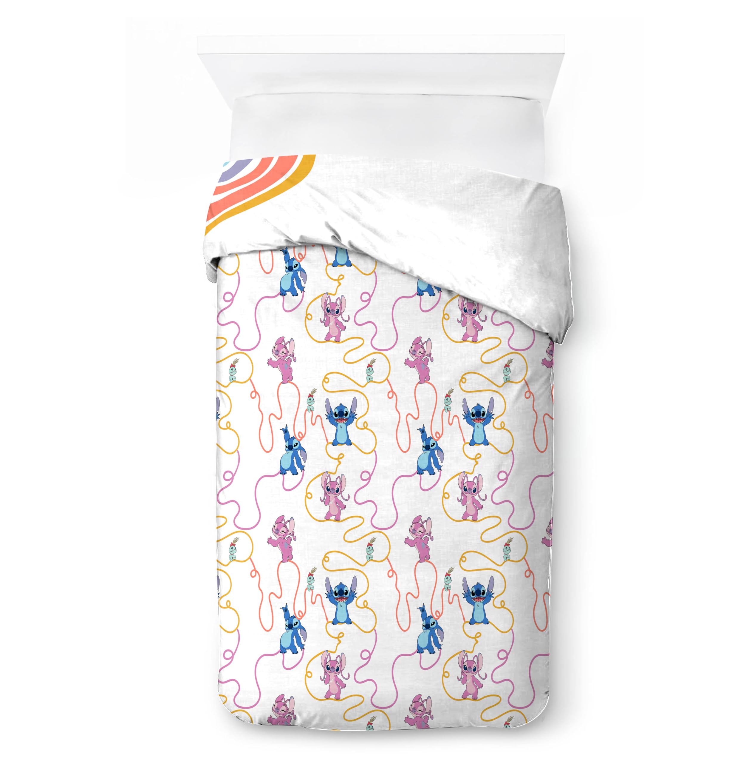 Foto 6 | Juego De Funda Nórdica Jay Franco Lilo And Stitch, Talla Doble, Color Blanco - Venta Internacional.