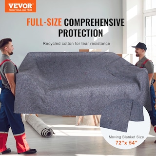 Foto 2 | Mantas De Mudanza Vevor De 9,53 Kg, 12 Paquetes De 72 X 54 Pulgadas, Color Gris - Venta Internacional.