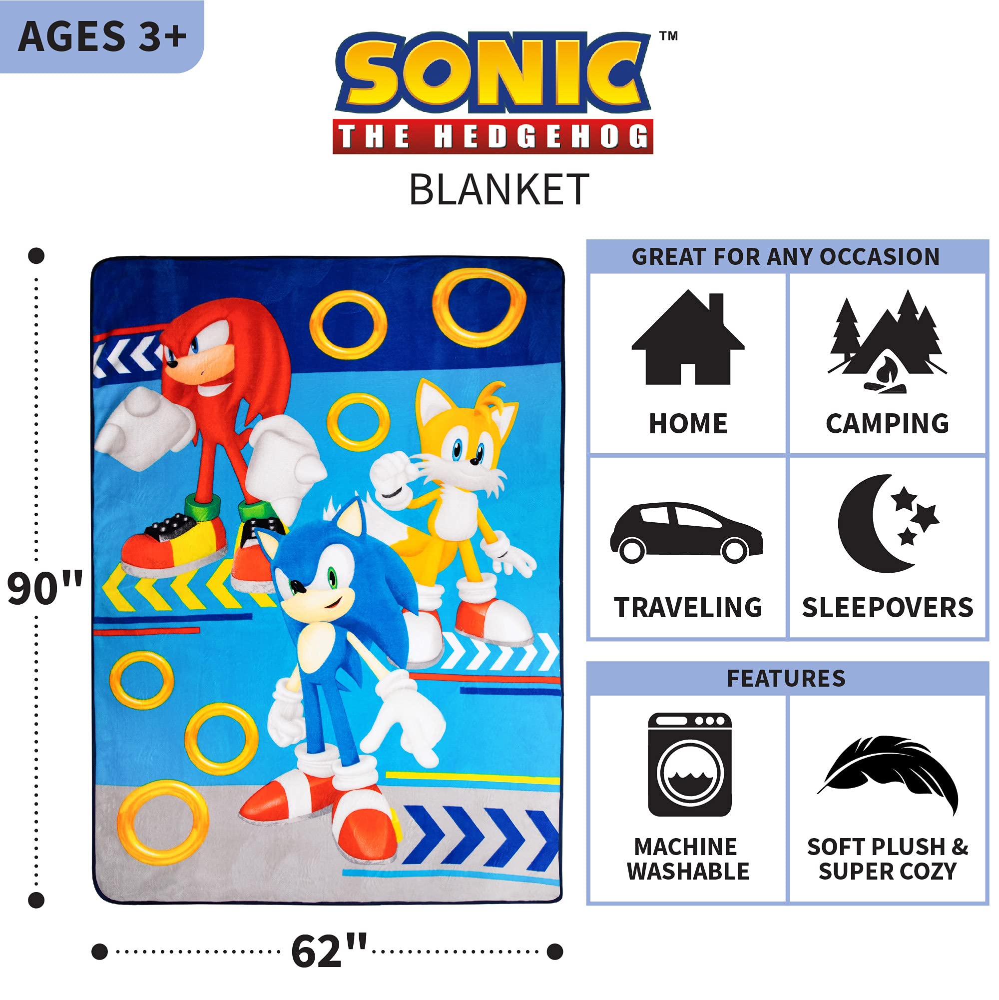 Foto 4 pulgar | Manta Franco Super Soft De Felpa Micro Raschel Sonic 160 X 230 Cm - Venta Internacional.