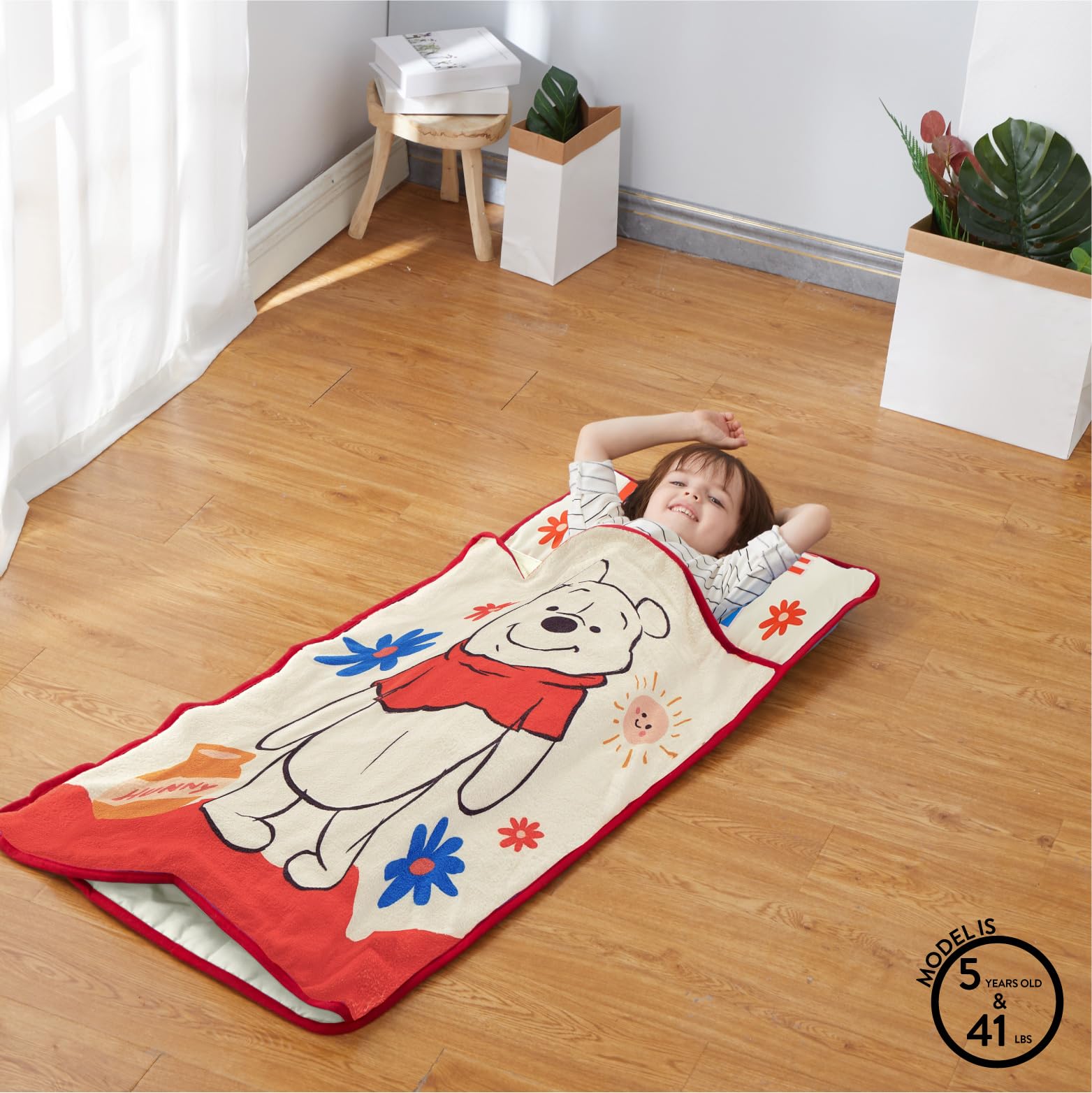 Foto 6 pulgar | Alfombrilla Acolchada Para Niños Pequeños Con Diseño De Winnie The Pooh De Disney Y Manta - Venta Internacional.