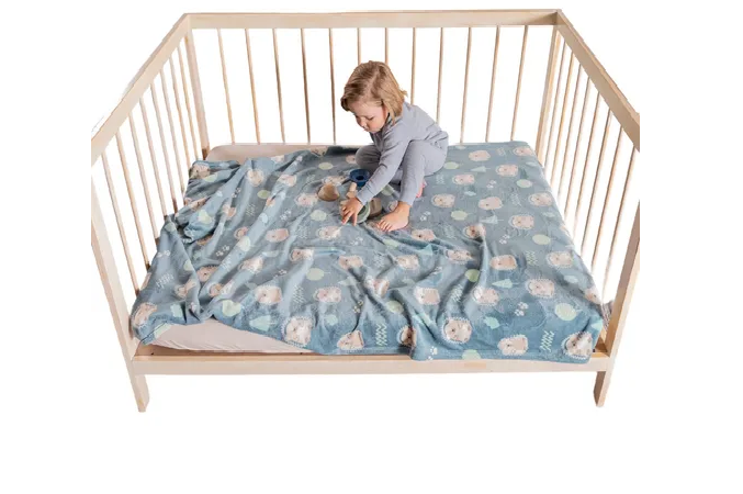 Foto 2 pulgar | Lujoso Cobertor Baby Xtellar Ligero Forest Vianney Azul  Ideal Para Carriola