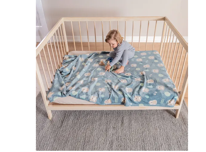 Foto 4 pulgar | Lujoso Cobertor Baby Xtellar Ligero Forest Vianney Azul  Ideal Para Carriola