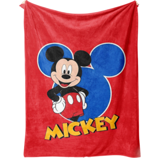 Foto 1 | Manta De Franela Suave Con Forma De Sonrisa De Mikey Mouse Fibra De Poliéster 300 G - Venta Internacional.