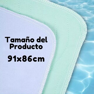 Foto 7 | Almohadilla Cubre Cama Incontinencia Urinaria Lavable Absorbente (verde)