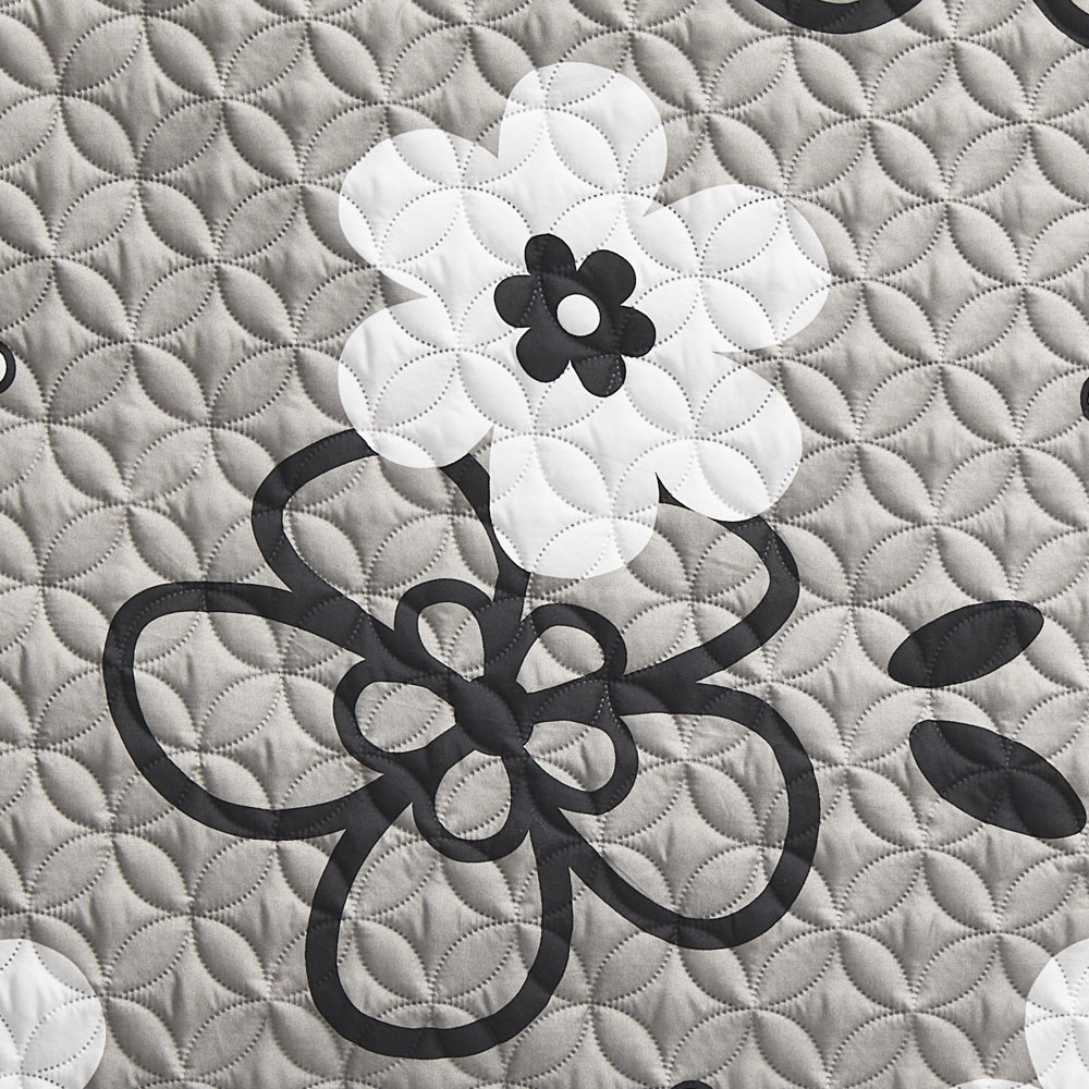 Foto 5 pulgar | Colcha Con Cojines King Size Elefantito Hogar Alatri Color Gris Floral
