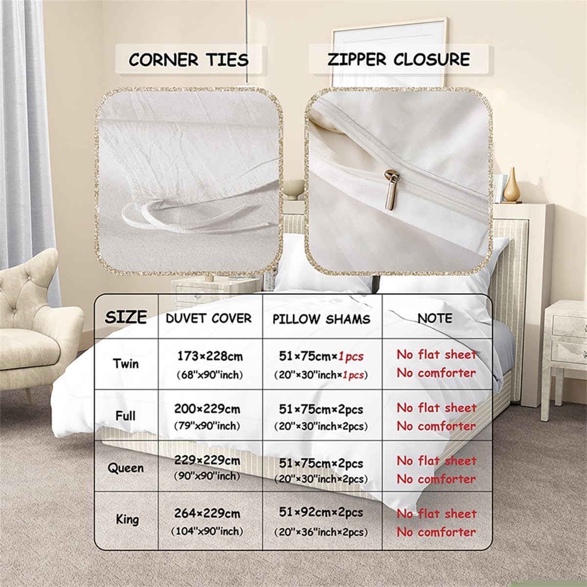 Foto 7 pulgar | Fundas para Edredón Feelyou Queen Size-Venta Internacional
