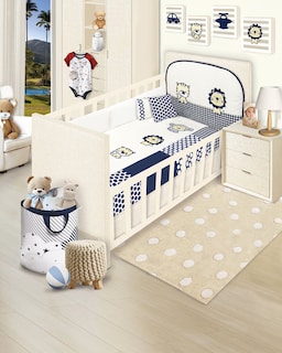 Foto 2 | Set Edredon Cuna Cama Corral Baby Baby 6 Piezas Boy Felinos