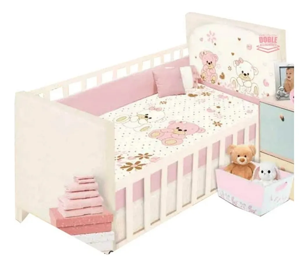 Foto 3 pulgar | Set Edredon Cuna Cama Corral Baby Baby 6 Piezas Girl Ternura