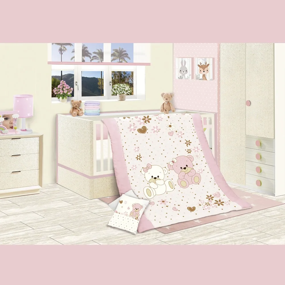 Foto 4 pulgar | Set Edredon Cuna Cama Corral Baby Baby 6 Piezas Girl Ternura