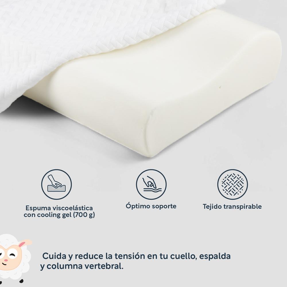 Foto 2 | Almohada Ortopédica 2 Pzas Espuma Viscoelástica Colordreams