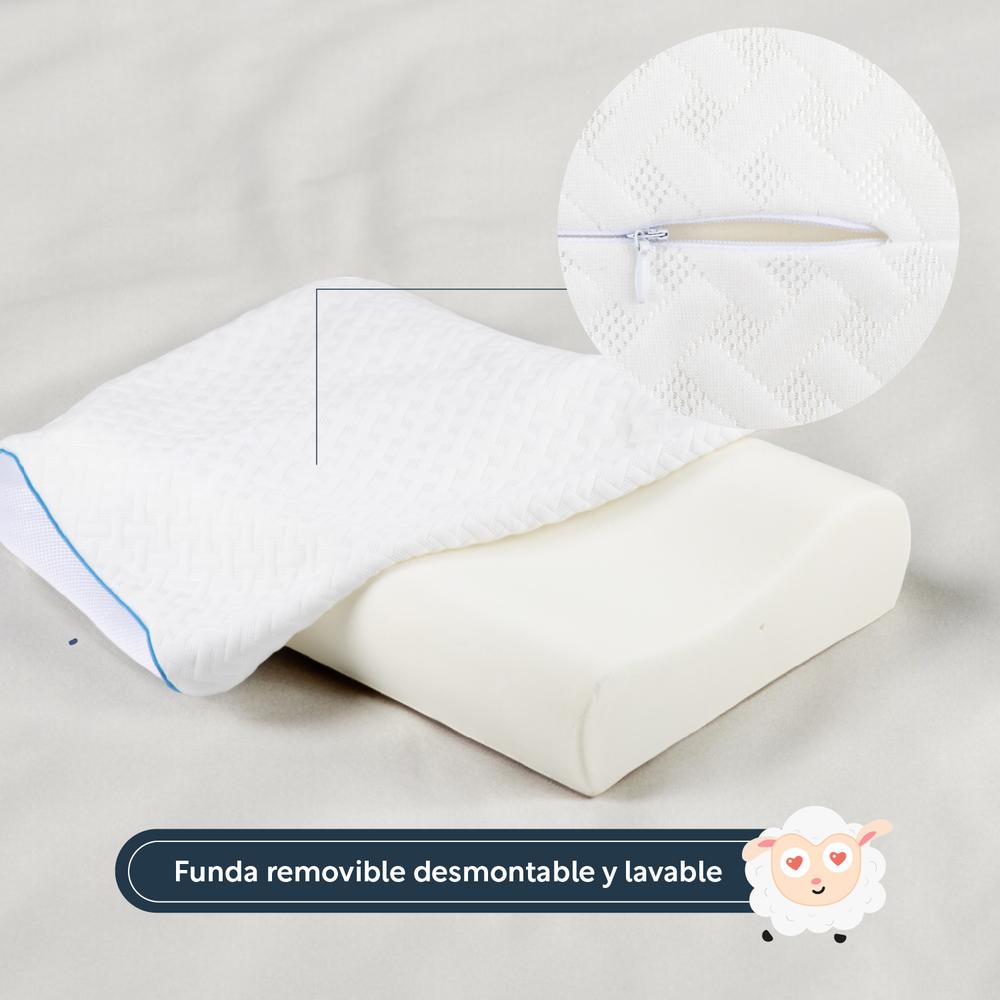 Foto 6 pulgar | Almohada Ortopédica 2 Pzas Espuma Viscoelástica Colordreams