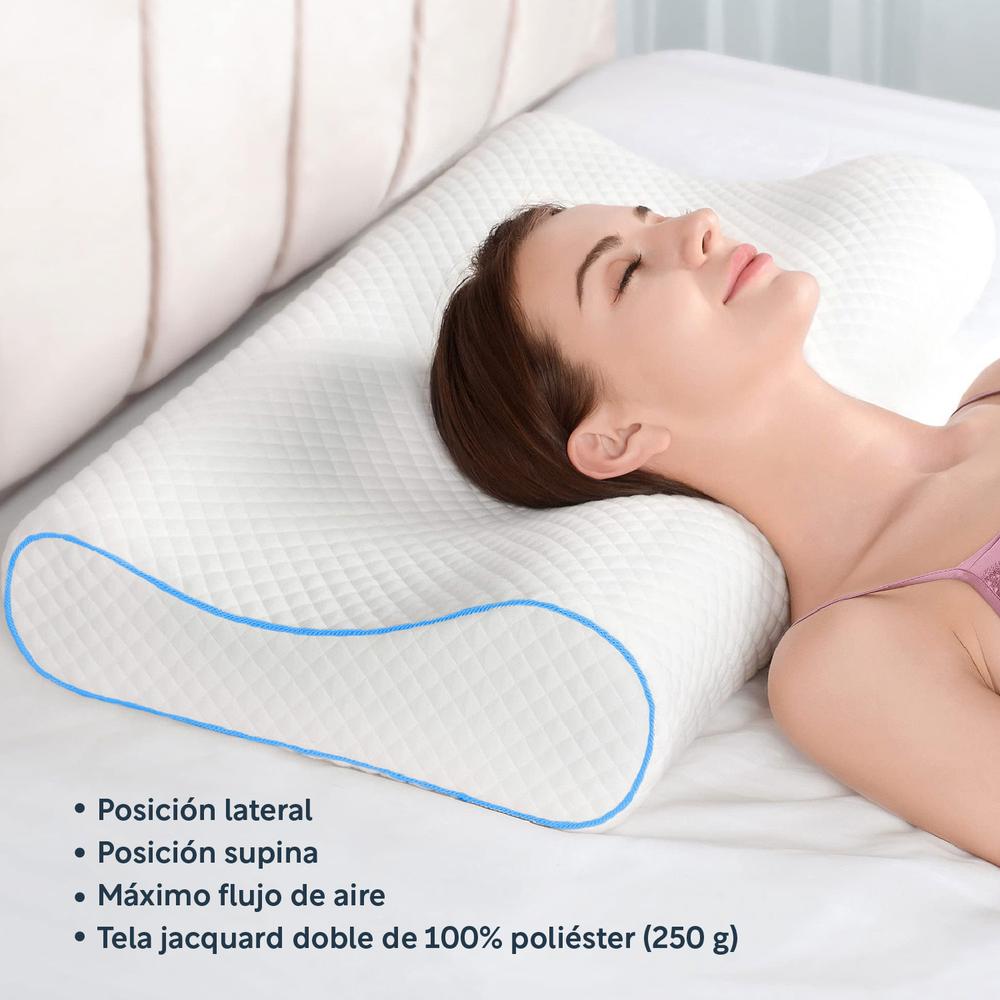 Foto 7 | Almohada Ortopédica 2 Pzas Espuma Viscoelástica Colordreams