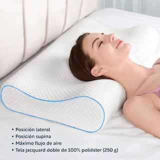 Foto 7 | Almohada Ortopédica 2 Pzas Espuma Viscoelástica Colordreams