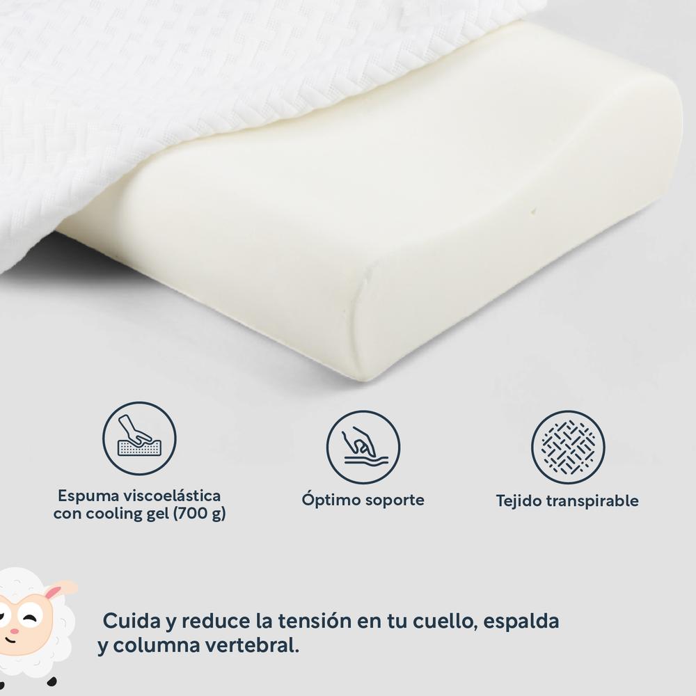 Foto 3 pulgar | Almohada Ortopédica 2 Pzas Estandar Espuma Viscoelástica